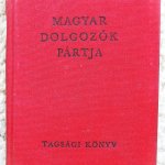 Magyar Dolgozók Pártja MDP tagsági könyv 1952