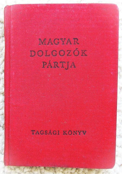 Magyar Dolgozók Pártja MDP tagsági könyv 1952
