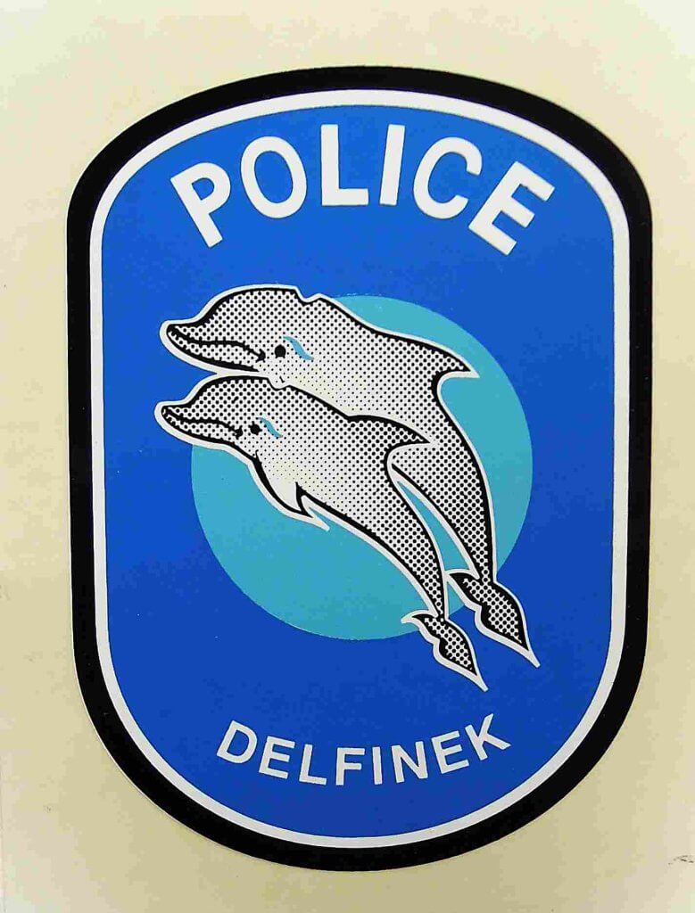 Police Delfinek matrica öntapadó