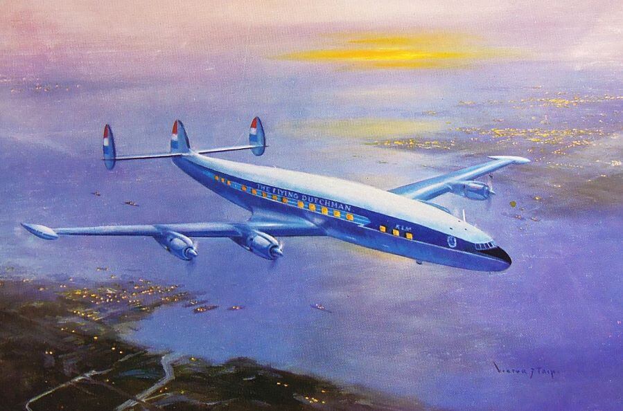 The Flying Dutchman Repülő hollandi KLM Lockheed repülő képeslap