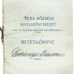 Tura Községi Hitelszövetkezet Betétköny 1920 as évek