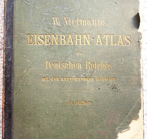 Vasúti atlasz Német Birodalom Luxemburg 1902