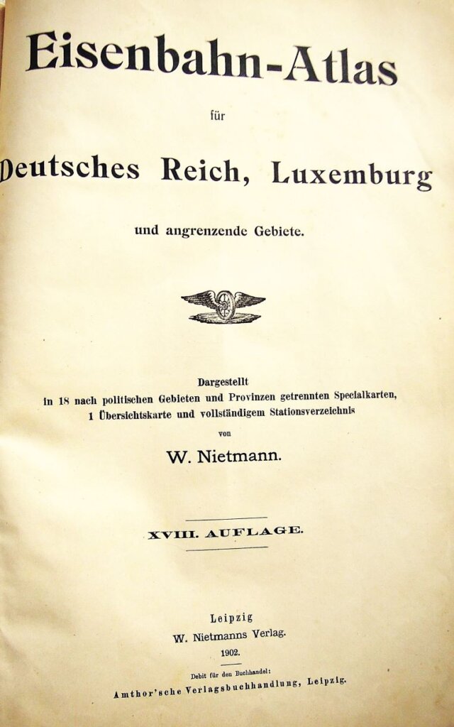 Vasúti atlasz Német Birodalom Luxemburg 1902
