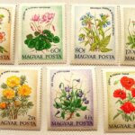Virág bélyeg csomag postatiszta
