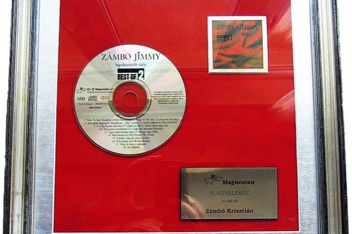 Zámbó Jimmy Best of 2 platinalemez keretben Magneoton