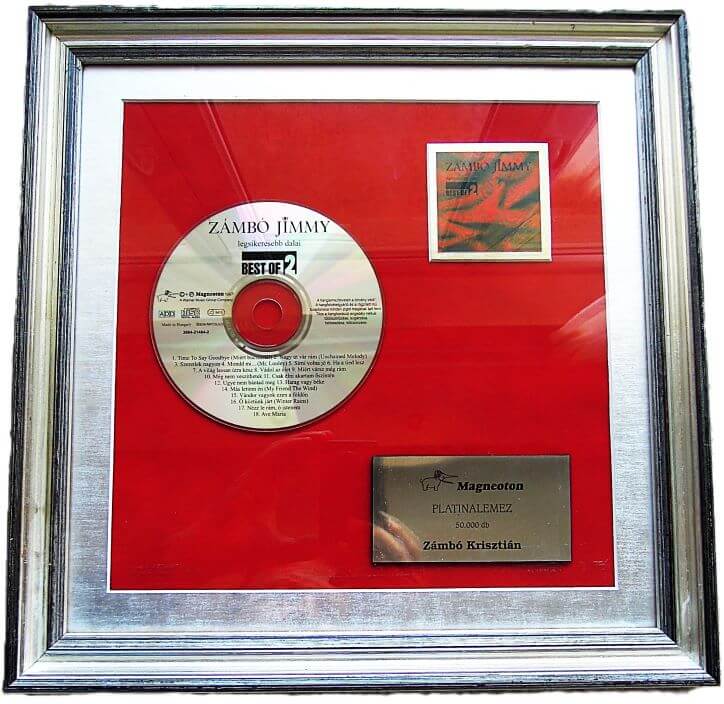 Zámbó Jimmy Best of 2 platinalemez keretben Magneoton
