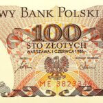 100 Zlotyi 1986 UNC lengyel bankjegy papírpénz hajtatlan